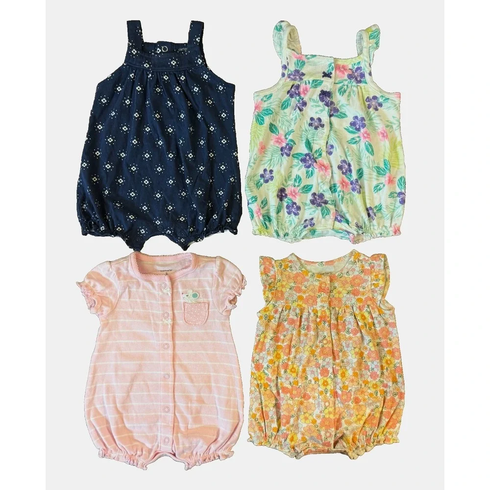 Carters Baby Girl Clothes Lot 3 Months Rompers Outfits Summer Shorts 1 PC Mouse